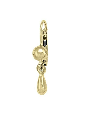 Yellow Gold High Polish Tear Drop Earring 10KT