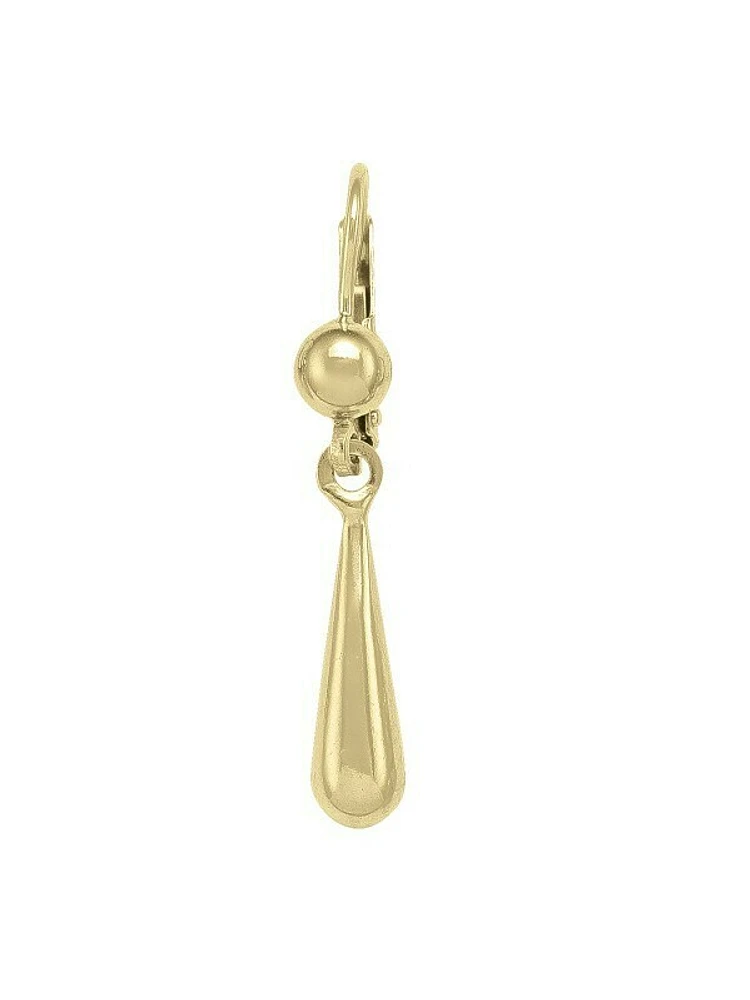 Yellow Gold High Polish Tear Drop Earring 10KT