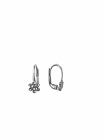 White Gold Flower Drop Earring 10KT