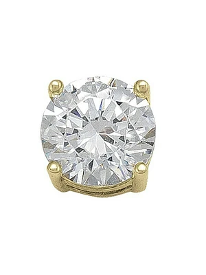 Gold 7mm CZ Stud Earring 10KT