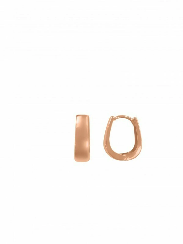 Gold Oval Huggie Earring 10KT