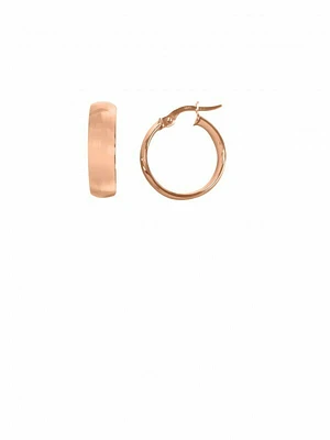 Gold Domed Hoop Earring 14KT