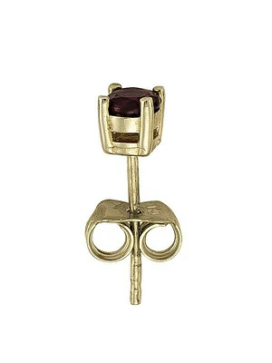 Yellow Gold Crystal Birthstone Stud Earring 10KT