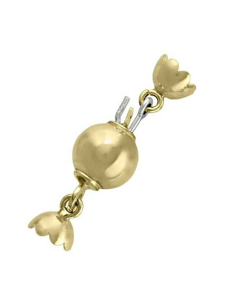 Gold 8mm Ball Pearl Clasp Finding 18KT