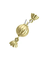 Yellow Gold 9mm Ribbed Ball Pearl Clasp Finding 18KT