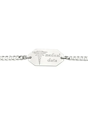 Gold Medic Data Bracelet W/Plate 10KT & 14KT