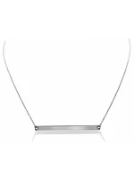 White Gold Bar Necklace 14KT