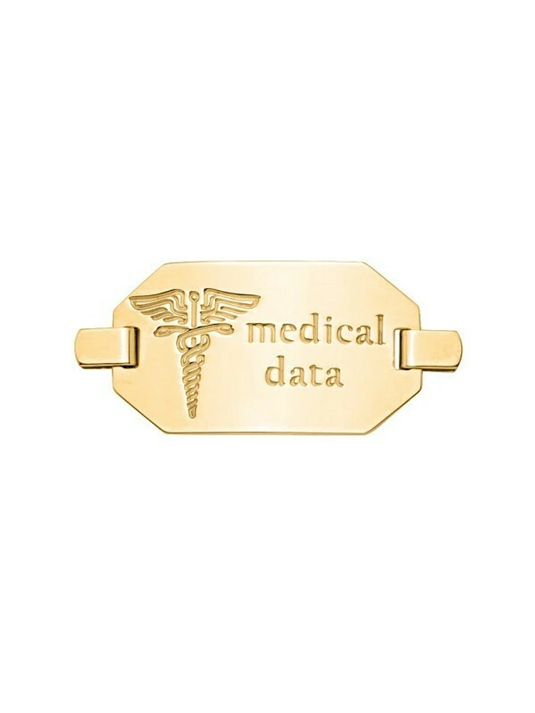 Yelllow Gold Medical Data Plate 10KT & 14KT