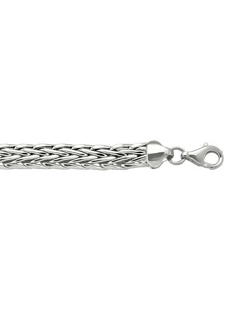 White Gold Weave Link Necklace 10KT