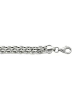 White Gold Weave Link Necklace 10KT