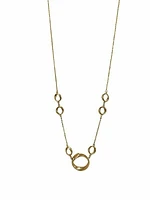 Yellow Gold "Modern Circle" Necklace 14KT