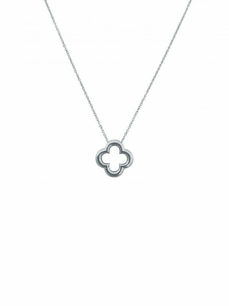 White Gold Clover Necklace 14KT
