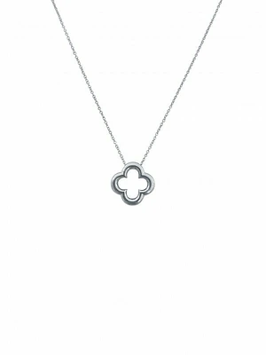 White Gold Clover Necklace 14KT