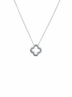 White Gold Clover Necklace 14KT