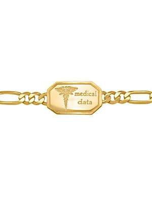 Yellow Gold Medical Data Bracelet 10KT & 14KT