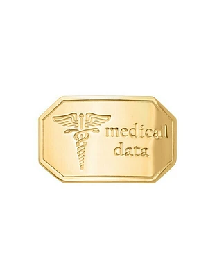 Yelllow Gold Medical Data Plate 10KT & 14KT