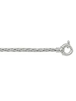 White Gold Hollow Wheat Link Necklace 14KT