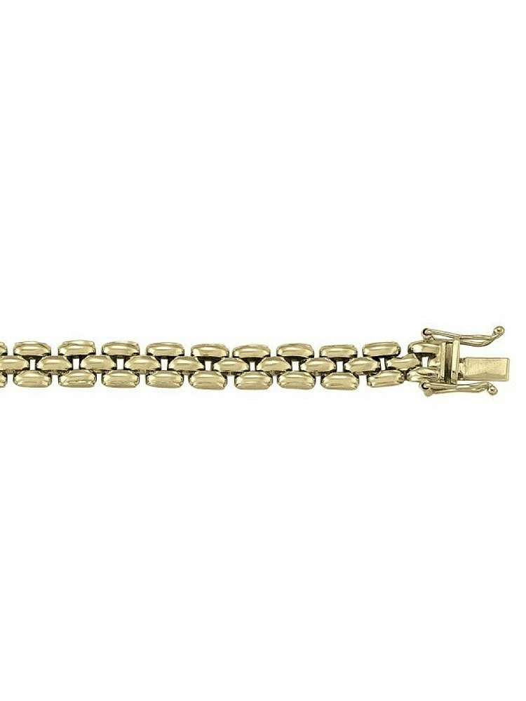 Yellow Gold Hollow Fancy Link Necklace 14KT & 18KT