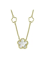 Yellow Gold Fancy Flower Necklace 10KT