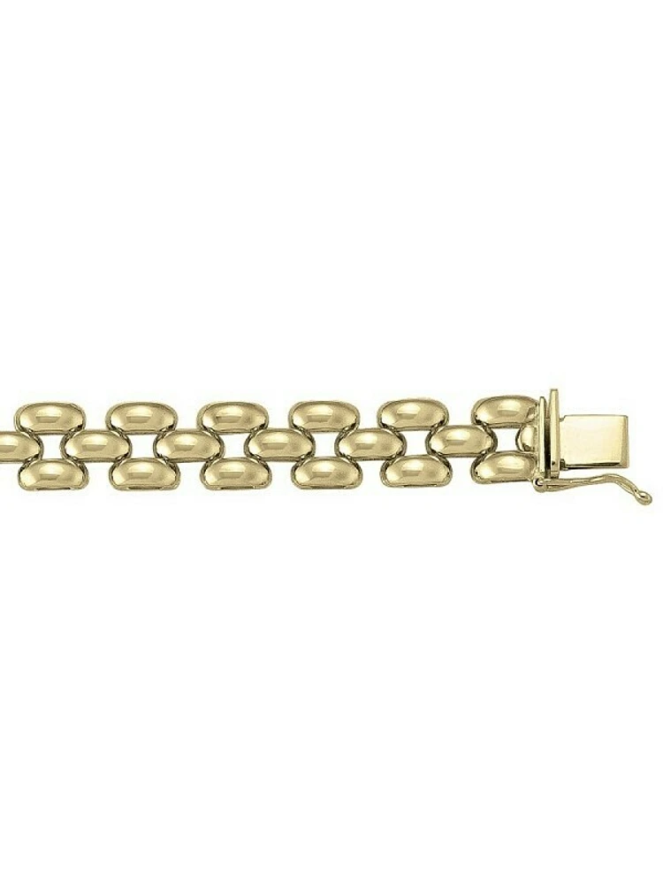 Yellow Gold Hollow Fancy Link Bracelet 14KT & 18KT