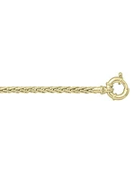 Yellow Gold Hollow Wheat Link Bracelet 10KT