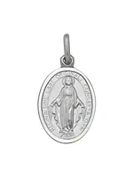 White Gold Solid Miraculous Medal 14KT