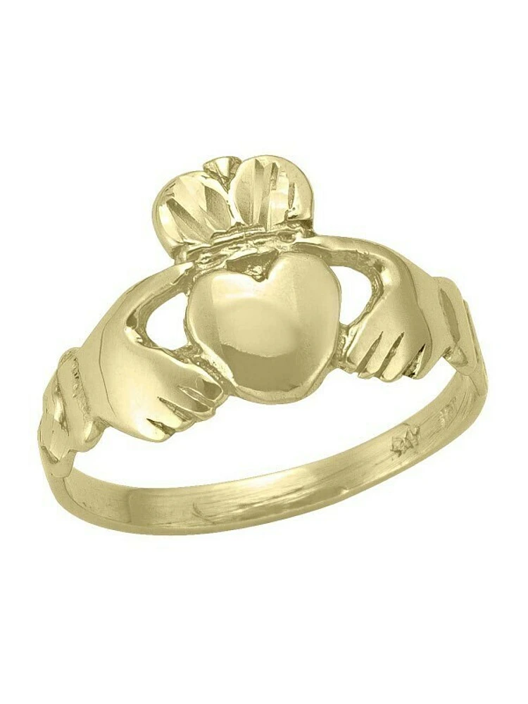 Yellow Gold Claddagh Ring 10KT