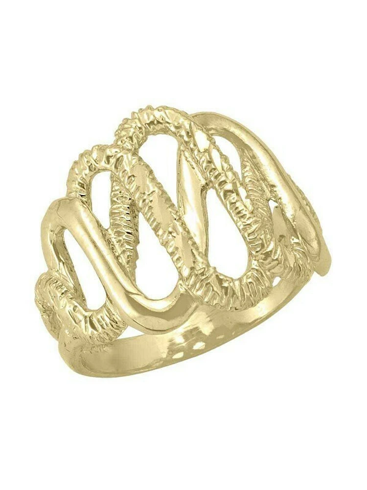 Yellow Gold Fancy Domed Ring 10KT