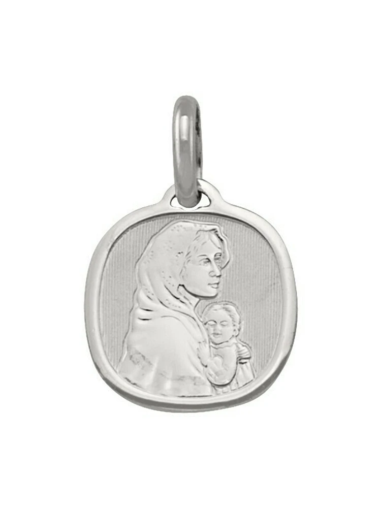 White Gold Madonna Medal 14KT & 18KT