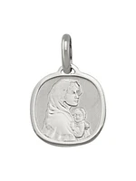 White Gold Madonna Medal 14KT & 18KT