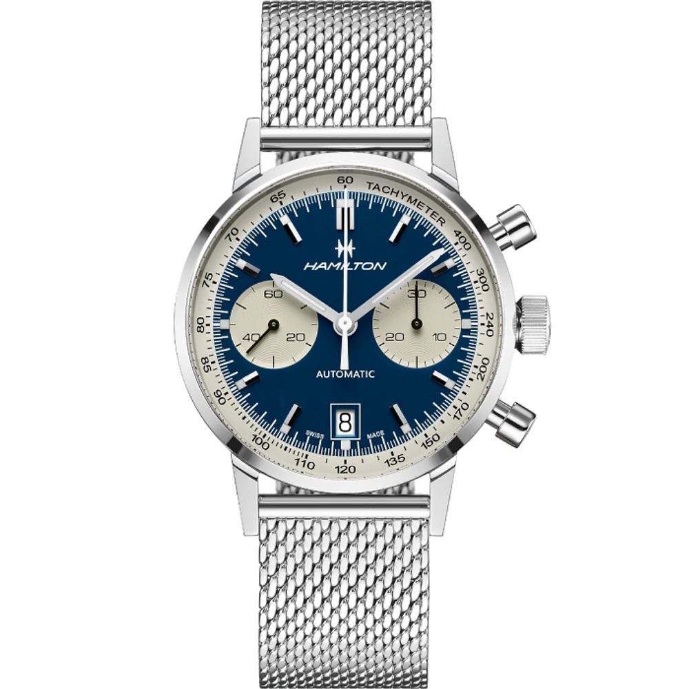 American Classic IntraMatic Blue Face 40MM Automatic Chronograph H38416141