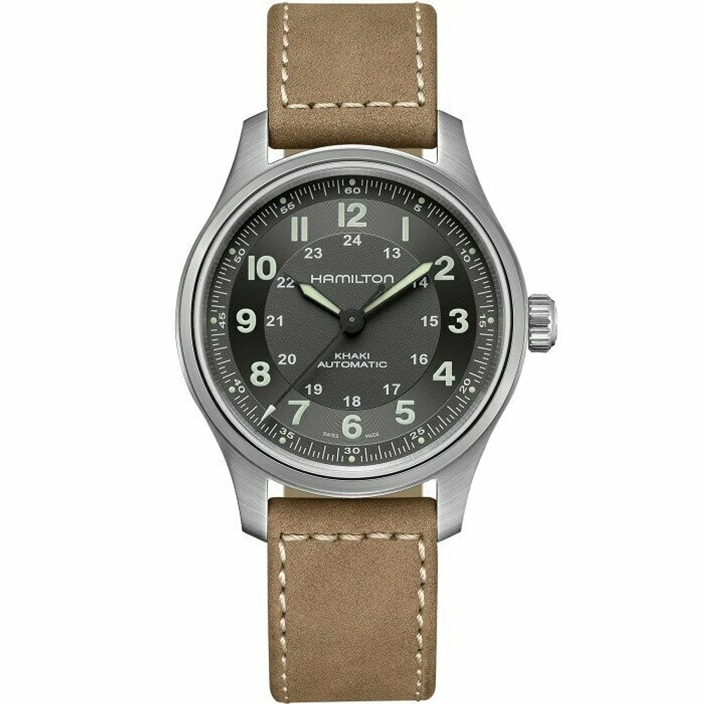 Khaki Field Titanium Black Dial 42MM Automatic H70545550