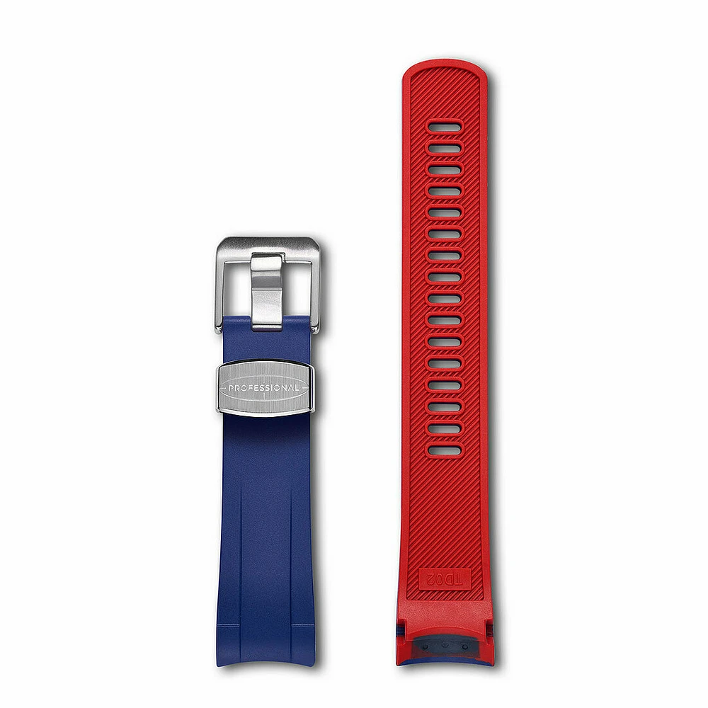 Crafter Blue - Curved End Rubber Strap For Tudor Pelagos Series (TD02)