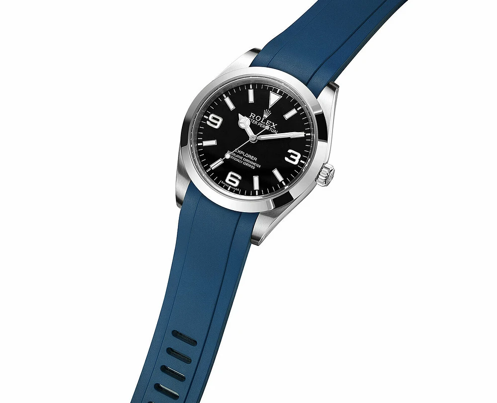 Crafter Blue - Curved End Rubber Strap For Rolex Series (RX01)