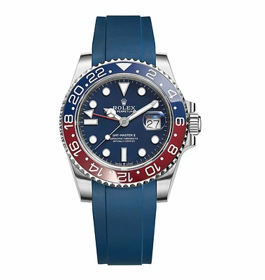 Crafter Blue - Curved End Rubber Strap For Rolex Series (RX01)