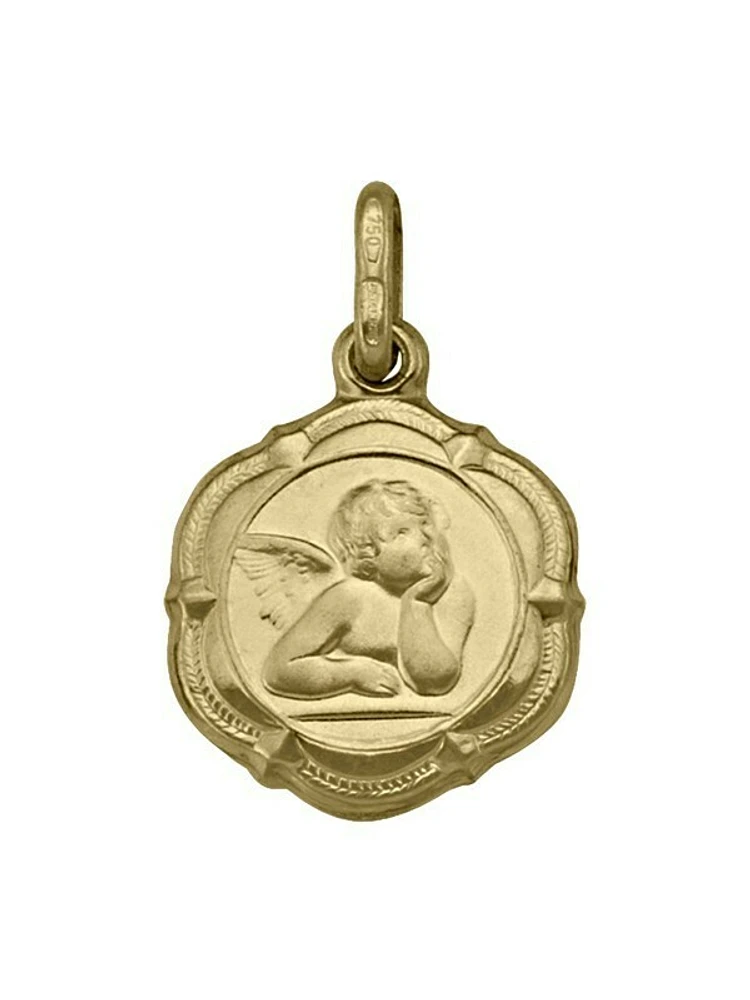 Yellow Gold Hollow Angel Medal 10KT