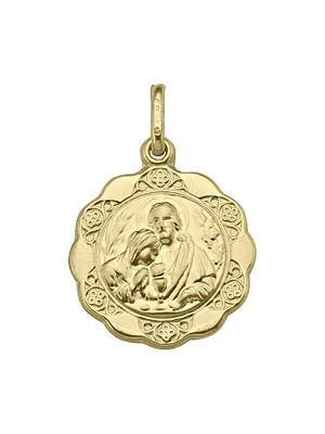 Yellow Gold Hollow Communion Medal 10KT