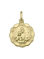 Yellow Gold Hollow Communion Medal 10KT