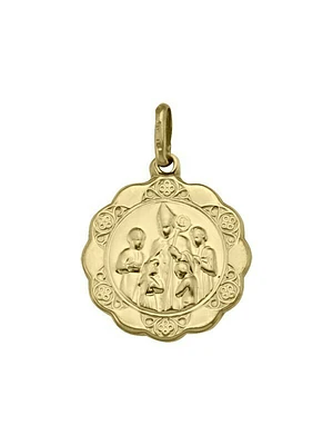 Yellow Gold Hollow Confirmation Medal 10KT