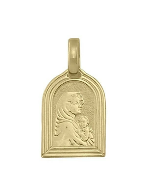 Yellow Gold Solid Madonna Medal 18KT