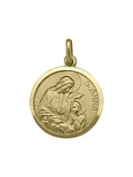 Yellow Gold Solid St. Anne Medal 18KT