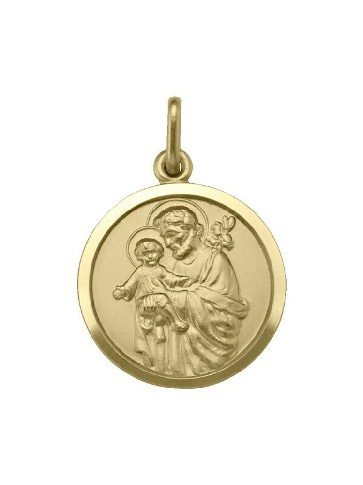 Yellow Gold Solid St. Joseph Medal 18KT