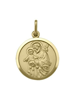 Yellow Gold Solid St. Joseph Medal 18KT