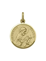 Yellow Gold Solid St. Francis Medal 18KT