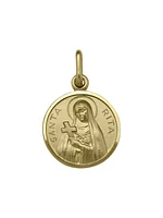 Yellow Gold Solid St. Rita Medal 18KT