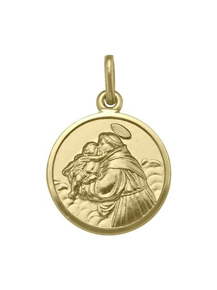 Yellow Gold Solid St. Anthony Medal 10KT