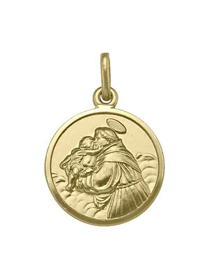 Yellow Gold Solid St. Anthony Medal 10KT