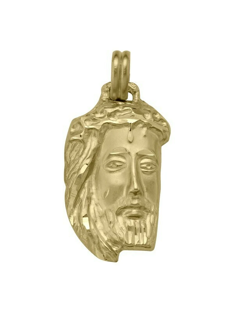 Yellow Gold Solid Jesus Medal 14KT & 18KT