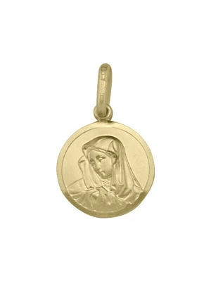 Yellow Gold Solid Madonna Medal 10KT