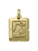 Yellow Gold Solid Baptism Medal 10KT & 18KT